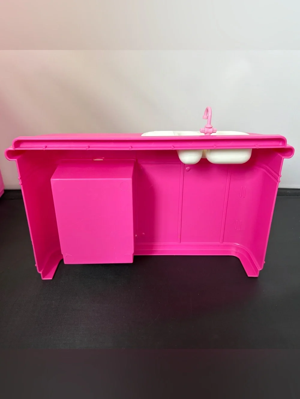 VTG Barbie Kitchen Playset 1990 Refrigerator Stove Sink Oven Chairs Accessories